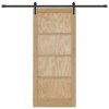 Posuvné dveře ORKDAL Hnědá 86 x 198,5 cm Masivní borové dřevo