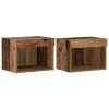 Floating Shelf 2 ks Staré dřevo 40x28.5x40 cm Inženýrské dřevo