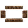 Sestava TV skříněk Nástěnný 8 pcs Staré dřevo Kompozitní dřevo