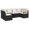 Set pohovek s polštářem 6 pcs Černá polyratan 3346517