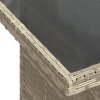 6dílná sada zahradního sofa s polštáři světle šedý poly ratan