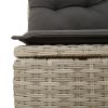 6dílná sada zahradního sofa s polštáři světle šedý poly ratan