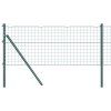 Plot s sloupkem Zelená 0,4 x 10 m Ocel a PVC 3350271