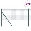 Plot s sloupkem Zelená 0,4 x 10 m Ocel a PVC 3350271