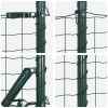 Plot s sloupkem Zelená 0,4 x 10 m Ocel a PVC 3350271
