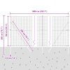 Plot s sloupkem Zelená 1,5 x 10 m Ocel a PVC 3350285