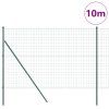 Plot s sloupkem Zelená 1,5 x 10 m Ocel a PVC 3350285
