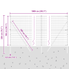 Plot s sloupkem Šedá 1,5 x 10 m Ocel a PVC 3350391