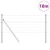 Plot s sloupkem Stříbrná 0,6 x 10 m Ocel a PVC 3350476
