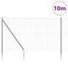 Plot s sloupkem Šedá 1,5 x 10 m Ocel a PVC 3350656