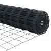 Plot s sloupkem Šedá 1,5 x 10 m Ocel a PVC 3350656