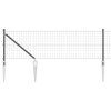 Plot s sloupkem Šedá 0,6 x 50 m Ocel a PVC 3350692