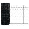 Plot s sloupkem Šedá 0,6 x 50 m Ocel a PVC 3350692