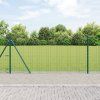 Plot s sloupkem Zelená 1 x 10 m Ocel a PVC 3350820