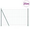 Plot s sloupkem Zelená 1,2 x 25 m Ocel a PVC 3350850