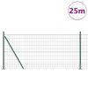 Plot s sloupkem Zelená 1 x 25 m Ocel a PVC 3350854