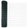 Plot s sloupkem Zelená 1 x 25 m Ocel a PVC 3350854