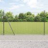 Plot s sloupkem Šedá 1,4 x 10 m Ocel a PVC 3350896