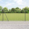 Plot s sloupkem Šedá 1,2 x 10 m Ocel a PVC 3350903