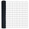 Plot s sloupkem Šedá 1 x 10 m Ocel a PVC 3350918