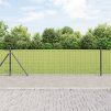Plot s sloupkem Šedá 0,6 x 25 m Ocel a PVC 3350975