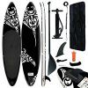 Nafukovací SUP paddleboard s příslušenstvím 305x76x15 cm černý 92746