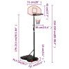 Basketbalový koš bílý 216–250 cm polyethylen 93655