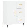 Skříň highboard bílá 69,5 x 34 x 180 cm kompozitní dřevo