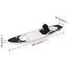 Nafukovací SUP paddleboard s příslušenstvím černý 360x81x10 cm 93392