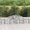 Klenuté gabionové koše 4 ks 300x30x60/80 cm pozinkované železo