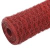 Pletivo ke kurníku ocel PVC vrstva 25 x 1,2 m červené