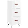 Skříň highboard bílá s vysokým leskem 34,5x34x180 cm kompozit