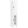 Skříň highboard bílá s vysokým leskem 34,5x34x180 cm kompozit