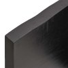 Nástěnná police tmavě hnědá 180x60x(2-4)cm ošetřený masivní dub