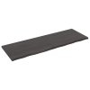 Nástěnná police tmavě hnědá 180x60x(2-4)cm ošetřený masivní dub