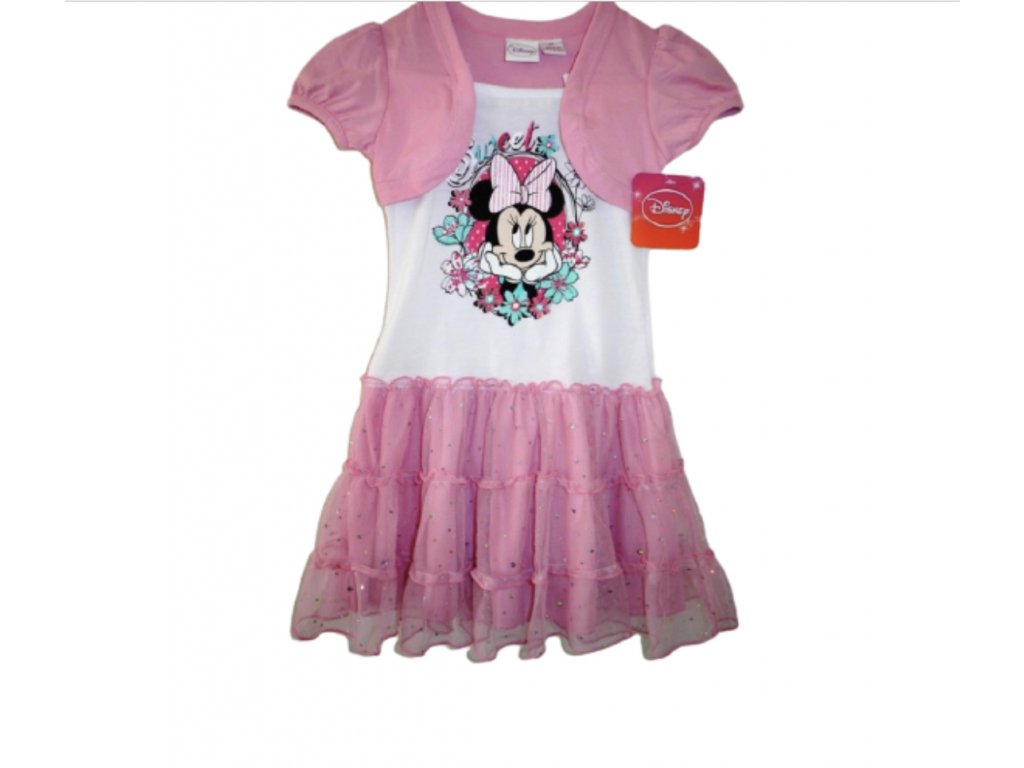 Disney Minnie dětské šatičky s motivem růžové