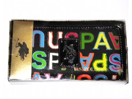 U.S. POLO ASSN. dámská peněženka Scribble s potiskem hnědá
