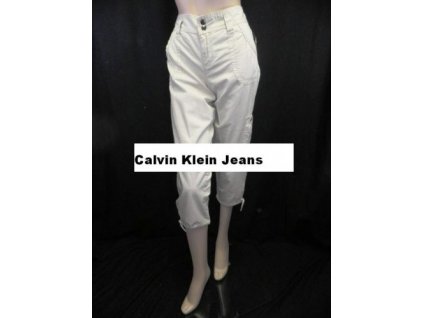 Calvin Klein Jeans dámské capri kalhoty WG11W150 bílé