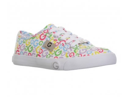 GUESS GBG dámské sneakers tenisky s logem G rainbow bílá