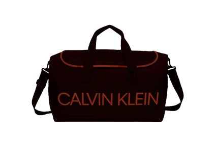 Calvin Klein sportovní taška Gym s nápisem černá