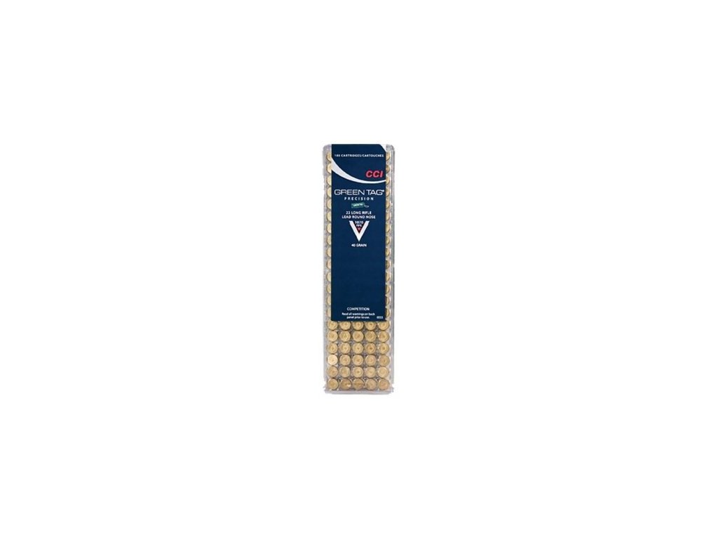 Náboj kulový CCI, Competition - Green TAG, .22 LR, 40GR (2,6g), LRN