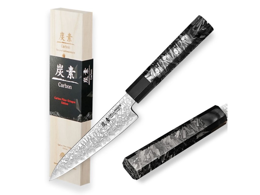 nůž Utility 140 mm Dellinger G10 Carbon Fiber Octagon 6
