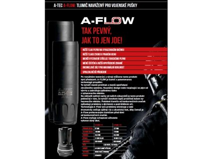 Tlumič A-TEC, A-FLOW 1+3, modulový, pro ráže .223" (5,56mm), na tlumič výšlehu A-FLOW