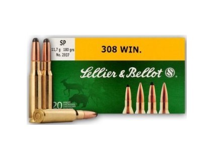 Náboj Kulový Sellier a Bellot, Standard, .308 Win., 180GR/ 11,7g, SP