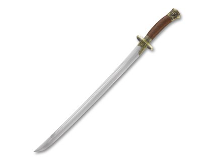 Replika čínské šavle dynastie Ming a Qing, uhlíková ocel AISI 1095, dřevěná pochva se zdobením eshop