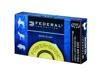 Náboj kulový Federal, Power Shok, .303 British, 150GR (9,7g), Soft Point