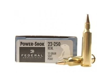 Náboj kulový Federal, Power Shok, .22-250 Rem., 55GR, SP