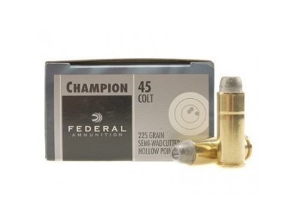 Náboj kulový Federal, Champion, .45 Colt, 225GR (14,5g), Semi WC HP
