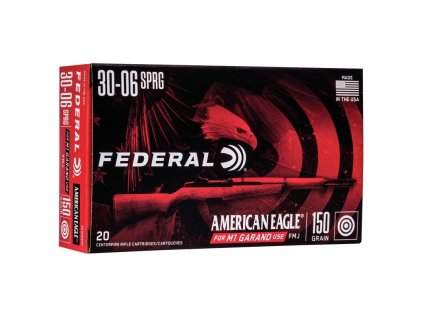 Náboj kulový Federal, American Eagle, .30-06 Spr., 150GR (9,7g), FMJ, pro pušky M1 Garand