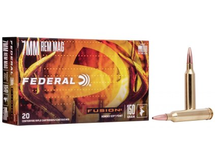 Náboj kulový Federal, Fusion, 7mm Rem.Mag., 150GR (9,7g), Bonded Soft Point